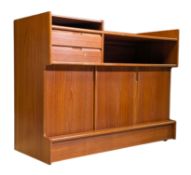 TURNIDGE OF LONDON - 1960S TEAK SIDEBOARD / HI-FI CABINET