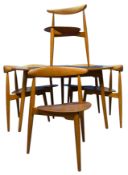 HANS WEGNER (DANISH 1914-2007) FOR FRITZ HANSEN - MID CENTURY DINING SUITE