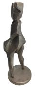MID CENTURY 1960S ALUMINIUM COATED ABSTRACT FIGURE SIGNED ROBIN BAULKETT, 1968