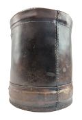 LIBERTY STYLE 20TH CENTURY BROWN LEATHER WASTE PAPER BIN