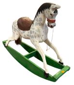 RETRO 20TH CENTURY PAINTED WOOD CHILDREN'S ROCKING HORSE