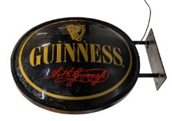 GUINESS - VINTAGE 20TH CENTURY PUB ADVERTISEMENT DOUBLE SIDED LIGHTBOX SIGN