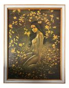 STEPHEN PEARSON - NATURES GIRL - MID CENTURY PRINT ON BOARD