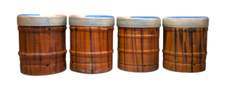 PIRATE ISLAND - MATCHING SET OF FOUR FAIRGROUND BARREL SEATS