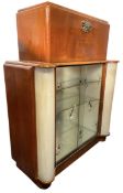HAVAN - MID CENTURY 1950S WALNUT & GLASS COCKTAIL CABINET