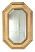 HOLLYWOOD REGENCY 20TH CENTURY GILDED BAMBOO & WOVEN WALL HANGING MIRROR
