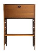 LADDERAX BY STAPLES - MID CENTURY TEAK ONE-BAY MODULAR WALL UNIT