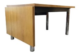 HABITAT - MID CENTURY DESIGNER OAK EXTENDING DINING TABLE