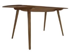 ERCOL - PLANK - MID CENTURY BEECH & ELM WINDSOR DINING TABLE