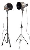 MOLE RICHARDSON - PAIR OF 1930S VINTAGE INDUSTRIAL FLOOR LIGHTS