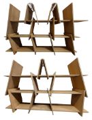 RONEN KADUSHIN - ITALIC SHELF - PAIR OF MODERN BOOKCASES / VINYL RACKS