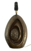 FERNAND DRESSE - 1970S BRONZE-EFFECT TABLE LAMP