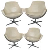 GRASSOLER ROSETTA - MATCHING SET OF FOUR SPANISH DESIGNER EGG CHAIRS