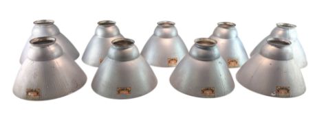 GECORAY - SET OF NINE ART DECO HANGING LIGHT SHADES