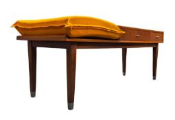 ATTR. GRIEVES & THOMAS - MID CENTURY TOLA WOOD TELEPHONE BENCH