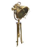 VINTAGE 20TH CENTURY BRASS EFFECT METAL STUDIO FLOOR LAMP