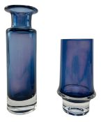 TWO STUDIO ART GLASS VASES - ITTALA AND SKRUF MODELS