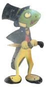 VINTAGE FAIRGROUND / FUNFAIR DIE-CUT WOODEN JIMINY CRICKET PANEL