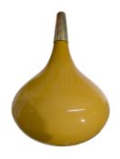 RETRO MID CENTURY HAND-BLOWN YELLOW GLASS CEILING LIGHT
