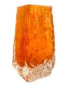 GEOFFREY BAXTER FOR WHITEFRIARS - TANGERINE COFFIN VASE