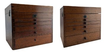 PAIR OF EARLY 20TH CENTURY MAHOGANY DENTISTS' CHESTS