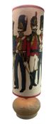 VINTAGE 60S / 70S STUDIO ART POTTERY LAMP AND NAPOLEONIC SAHDE