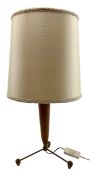 MID CENTURY 1960S TEAK AND BRASS TABLE LAMP