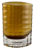 GUNNAR ANDER X LINDSHAMMAR - CANDINAVIAN 20TH CENTURY STUDIO ART GLASS VASE