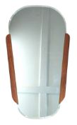 CLARK EATON - MID CENTURY TEAK FRAMED TAPERING MIRROR
