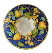 LARGE ITALIAN SICILIAN MAJOLICA STYLE HAND PAINTED POTTERY CHARGER