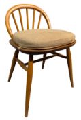 ERCOL - MODEL 414 - MID CENTURY BEECH AND ELM DRESSING TABLE CHAIR