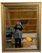 LARGE VICTORIAN STYLE GILT FRAMED MIRROR