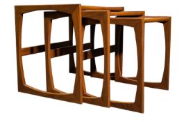 ROGER BENNETT FOR G-PLAN - QUADRILLE - RETRO MID CENTURY TEAK NEST OF TABLES