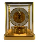 JAEGER LECOULTRE - VINTAGE ATMOS GILT & GLASS SEE-THROUGH MANTEL CLOCK
