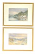 19TH CENTURY ENGLISH SCHOOL - PAIR OF WATERCOLOUR ON PAPER LANDSCAPE PAINTINGS