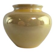 WEDGWOOD RUSKIN LUSTRE YELLOW CERAMIC MINIATURE VASE