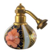 ROYAL CROWN DERBY IMARI PATTERN PERFUME BOTTLE ATOMISER