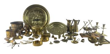 LARGE COLLECTION OF 19TH & 20TH CENTURY BRASS ITEMS
