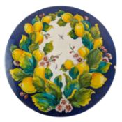 LARGE ITALIAN SICILLIAN MAJOLICA TERRACOTTA CHARGER