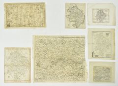 MAPS. COLLECTION OF SEVEN LOOSE ENGRAVED 18TH CENTURY & LATER MAPS
