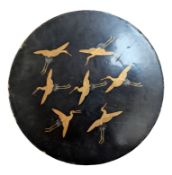 EARLY 20TH CENTURY JAPANESE CHINOISERIE BLACK LACQUER BOX