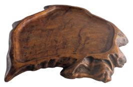 AN 20TH CENTURY LIVE EDGE FRUIT TRAY