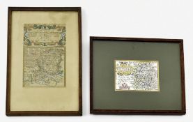 BRITISH COUNTIES. 18TH CENTURY MAP OF HAMPSHIRE & A REPRODUCTION OF WILTSHIRE