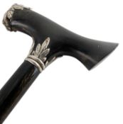 19TH CENTURY VICTORIAN SILVER MOUNTED WALKING STICK