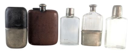 COLLECTION OF EARLY 20TH CENTURY HIP FLASKS