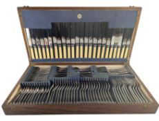 VINER'S & HALL - 12 PLACE CANTEEN OF CUTLERY IN OAK CASE