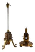 TWO CONTINENTAL & ENGLISH EARLY 20TH CENTURY BRASS SCIENTIFIC INSTRUMENTS