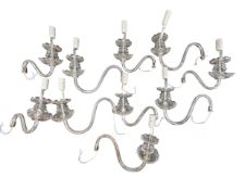 CONTEMPORARY BOHEMAIN-STYLE TEN-ARM CUT GLASS CHANDELIER