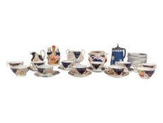 LATE 19TH CENTURY VICTORIAN GAUDY TEA SERVICE
