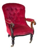 VICTORIAN 19TH CENTURY MAHOGANY ARMCHAIR